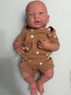 Berenguer Vinyl Baby Doll with Tan Outfit